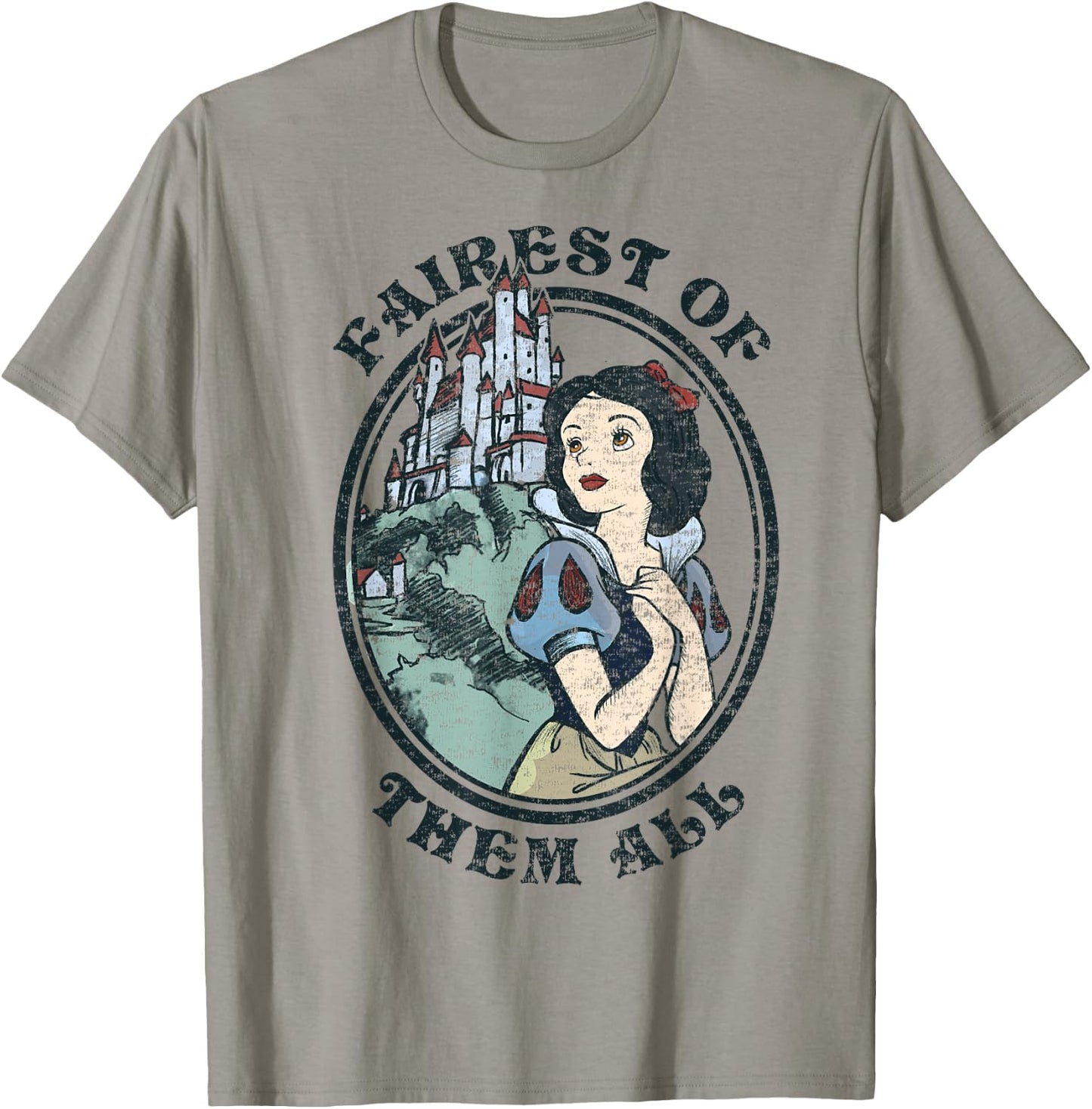 Disney Snow White Fairest of Them All Vintage Portrait T-Shirt - T-Shirt | Sand