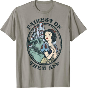 Disney Snow White Fairest of Them All Vintage Portrait T-Shirt - T-Shirt | Sand