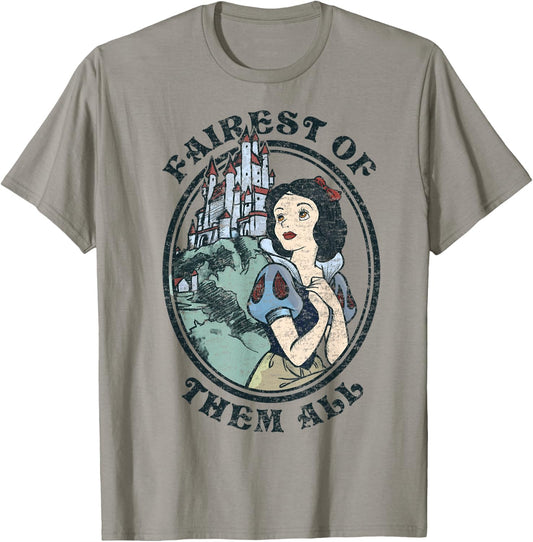 Disney Snow White Fairest of Them All Vintage Portrait T-Shirt - T-Shirt | Sand