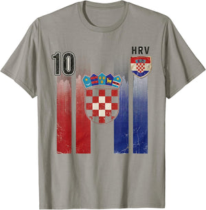 Croatia Hrvatska Flag Zagreb Croatian Jersey Retro T-Shirt - T-Shirt | Sand