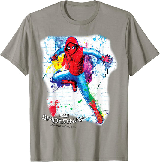Marvel Spider-Man Homecoming Graffiti Stall Graphic T-Shirt - T-Shirt | Sand