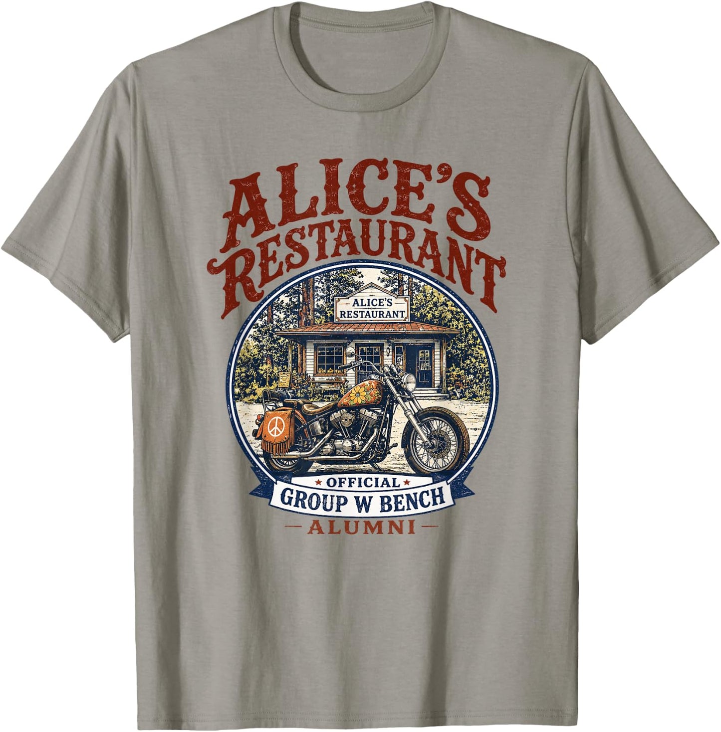 Alice's Restaurant Group W Bench Alumni Graphic T-Shirt - T-Shirt | Sand