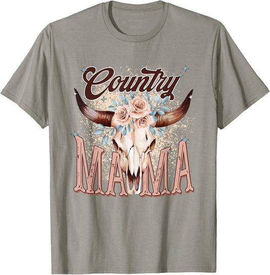 Country Mama, Country Music Mom, Country Mama T-Shirt - T-Shirt | Sand