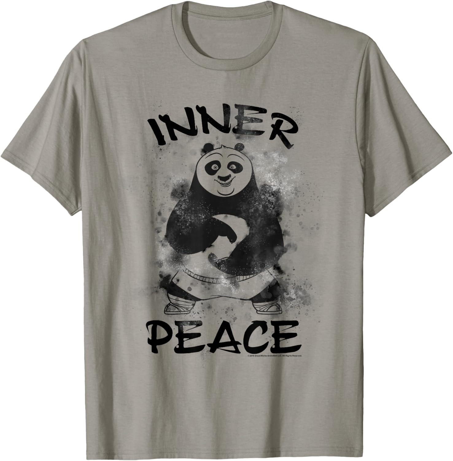 Kung Fu Panda Po Inner Peace Water Color Portrait T-Shirt - T-Shirt | Sand