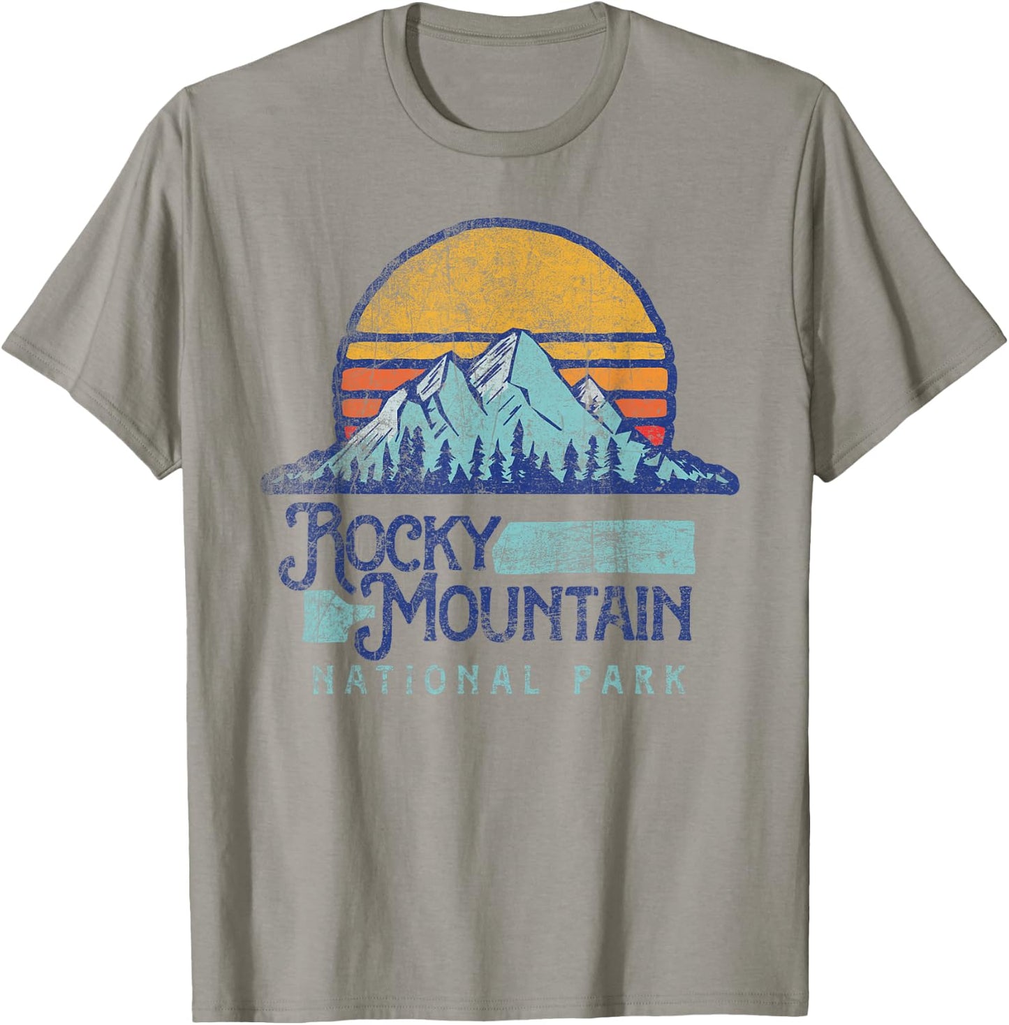 Vintage Rocky Mountain National Park Retro T-Shirt - T-Shirt | Sand