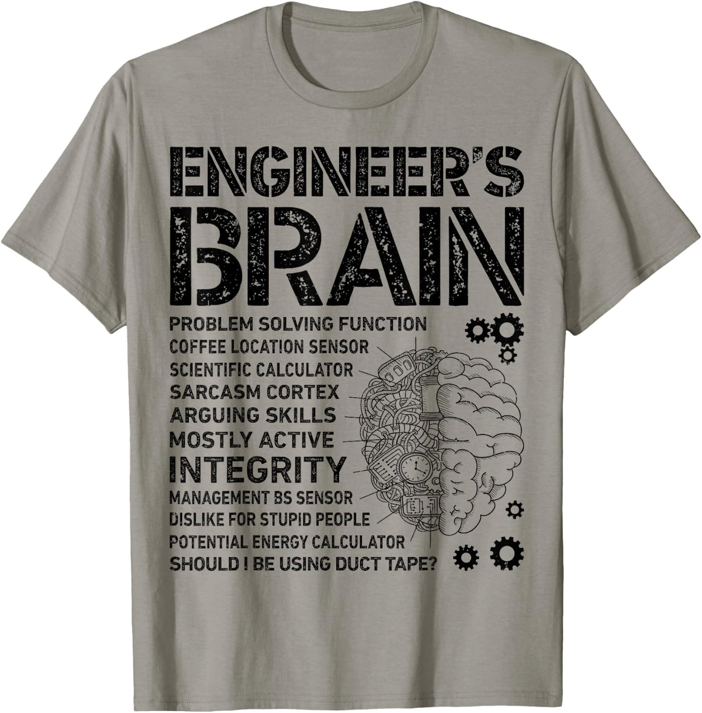 Engineer's Brain Funny Process Engineer Men Engineering Gift Small T-Shirt - T-Shirt | Sand