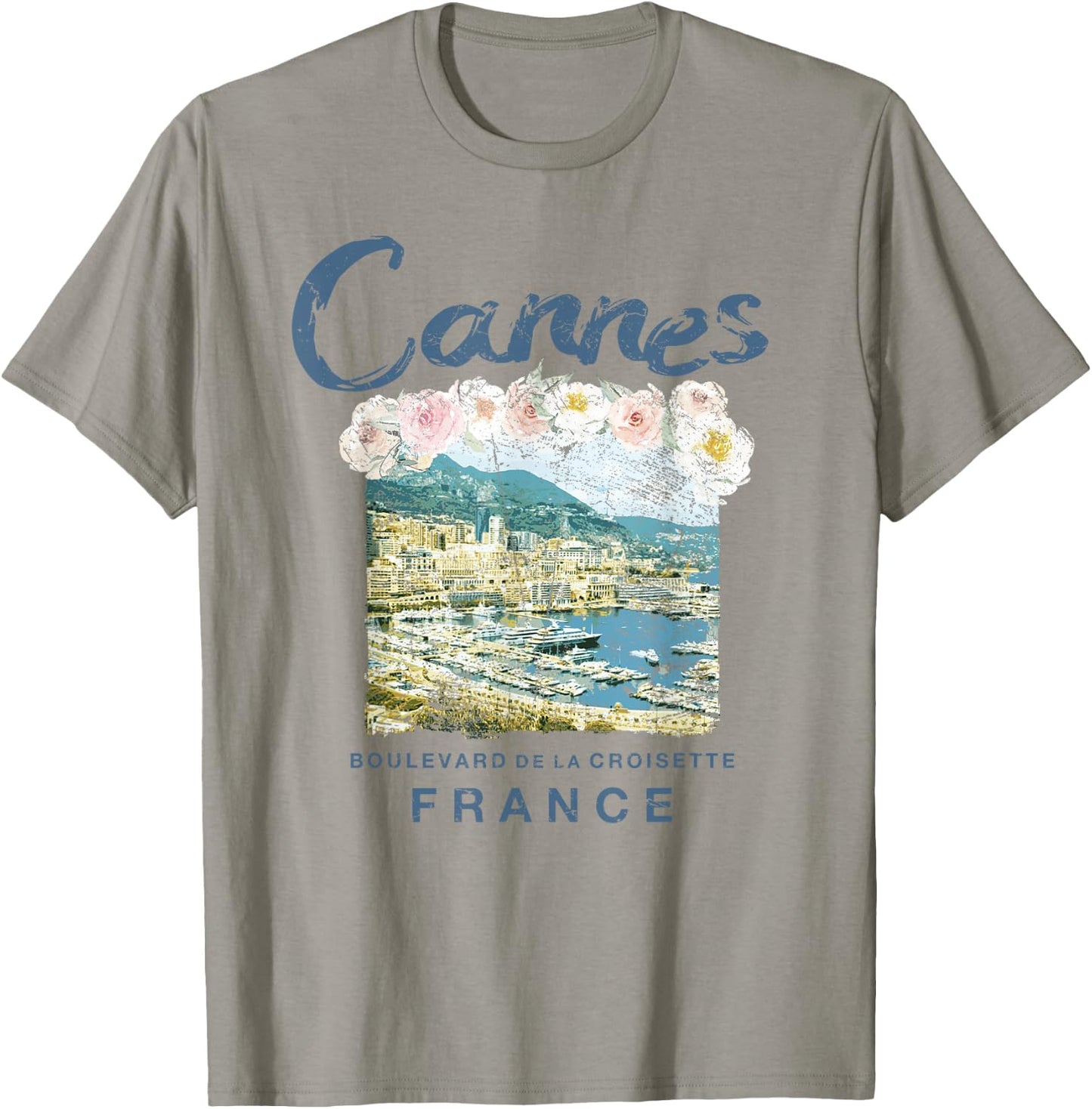 France Cannes French Riviera Vintage Travel T Shirt T-Shirt - T-Shirt | Sand