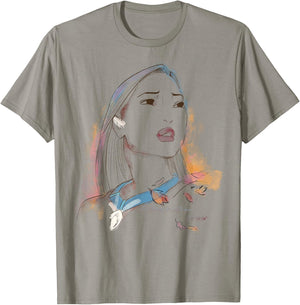 Disney Pocahontas Watercolor Portrait Quote Graphic T-Shirt - T-Shirt | Sand