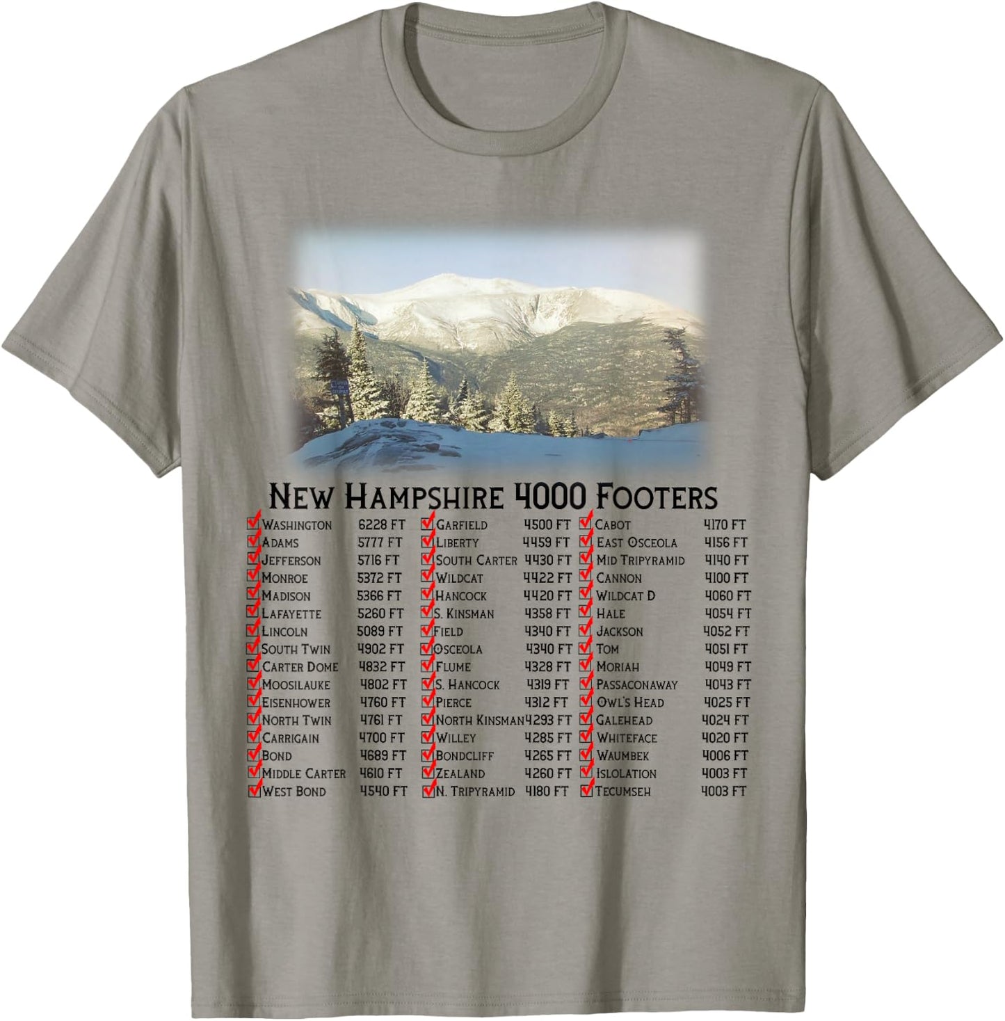 New Hampshire 4000 Footers T-Shirt - T-Shirt | Sand