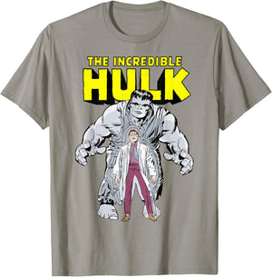 Marvel Hulk Retro Transformation Graphic T-Shirt - T-Shirt | Sand