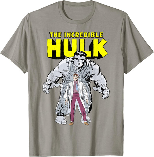 Marvel Hulk Retro Transformation Graphic T-Shirt - T-Shirt | Sand