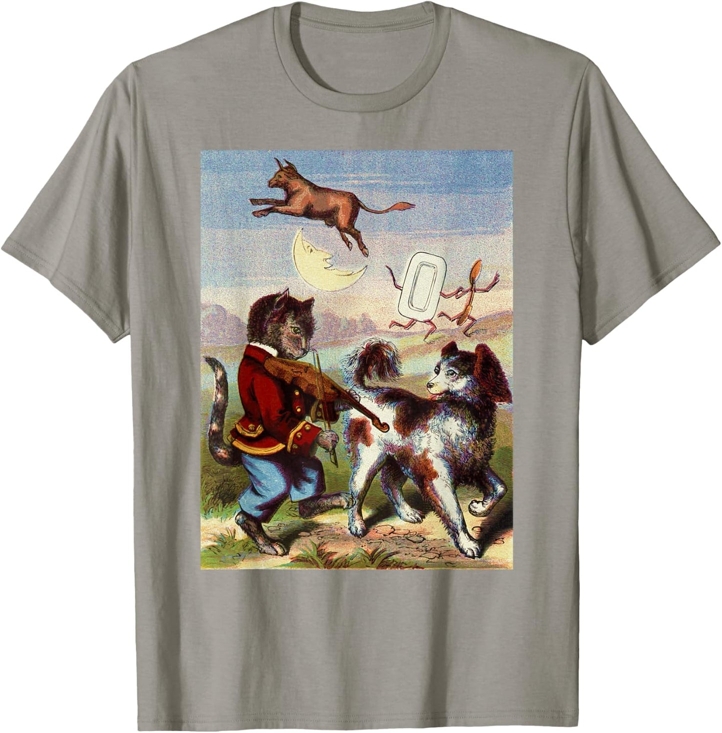 Cat and the Fiddle Nursery Rhyme for Kids and Adults T-Shirt - T-Shirt | Sand