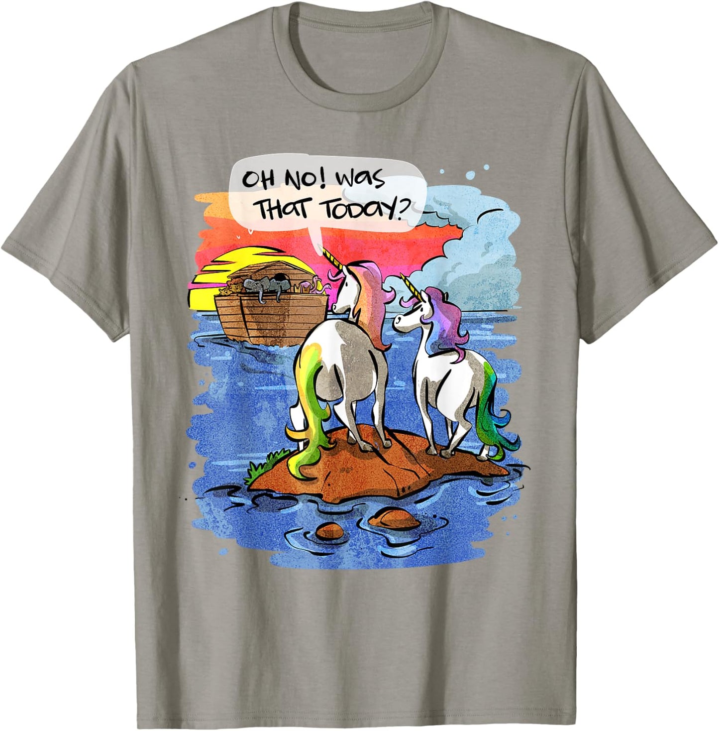 Noah Guy Unicorn Noahs Ark Design For Girls And Adults T-Shirt - T-Shirt | Sand