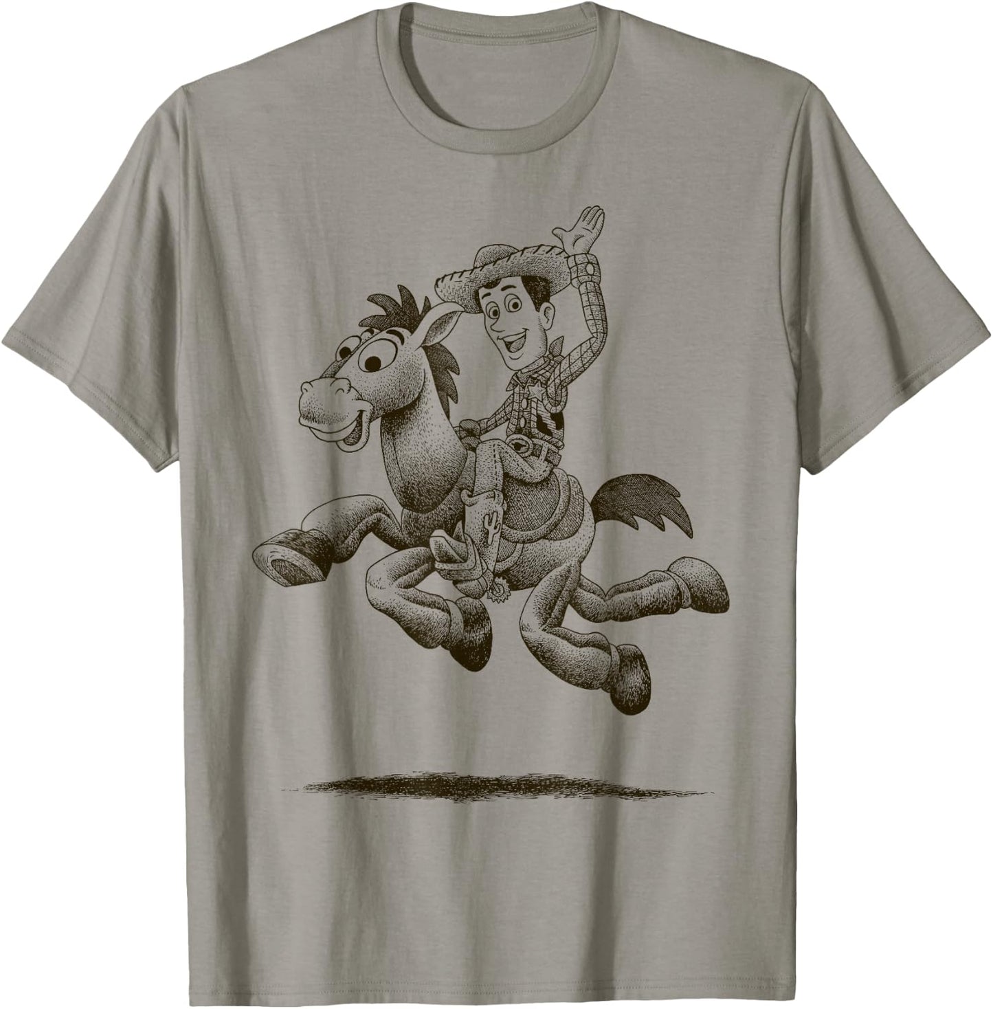 Disney Pixar Toy Story Woody Bullseye Sketch Graphic T-Shirt - T-Shirt | Sand
