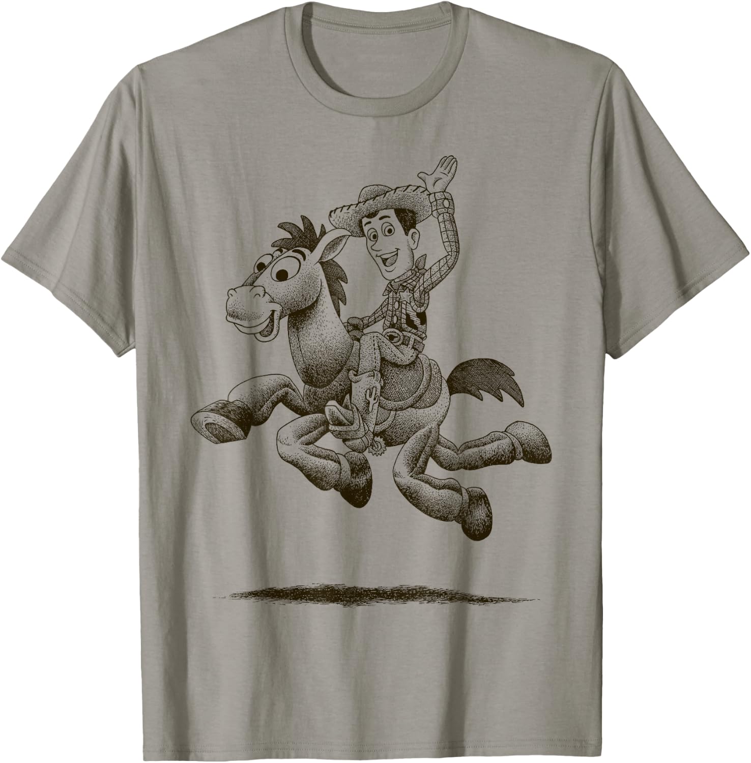 Disney Pixar Toy Story Woody Bullseye Sketch Graphic T-Shirt - T-Shirt | Sand