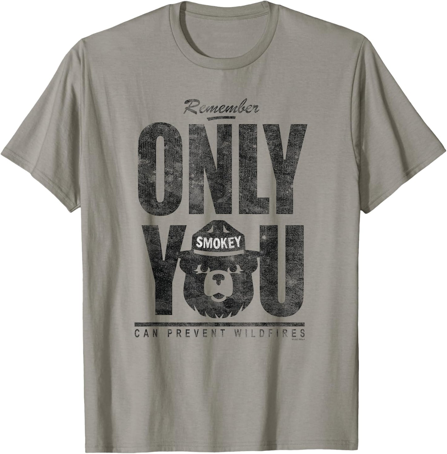 Smokey Bear Distressed Oversized Only You T-Shirt - T-Shirt | Sand
