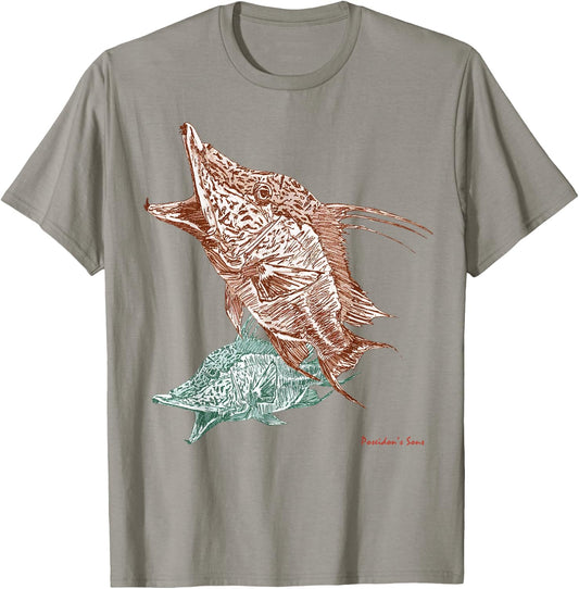 Fishing men hogfish,Outdoors Sports ,Hobby T-Shirt - T-Shirt | Sand