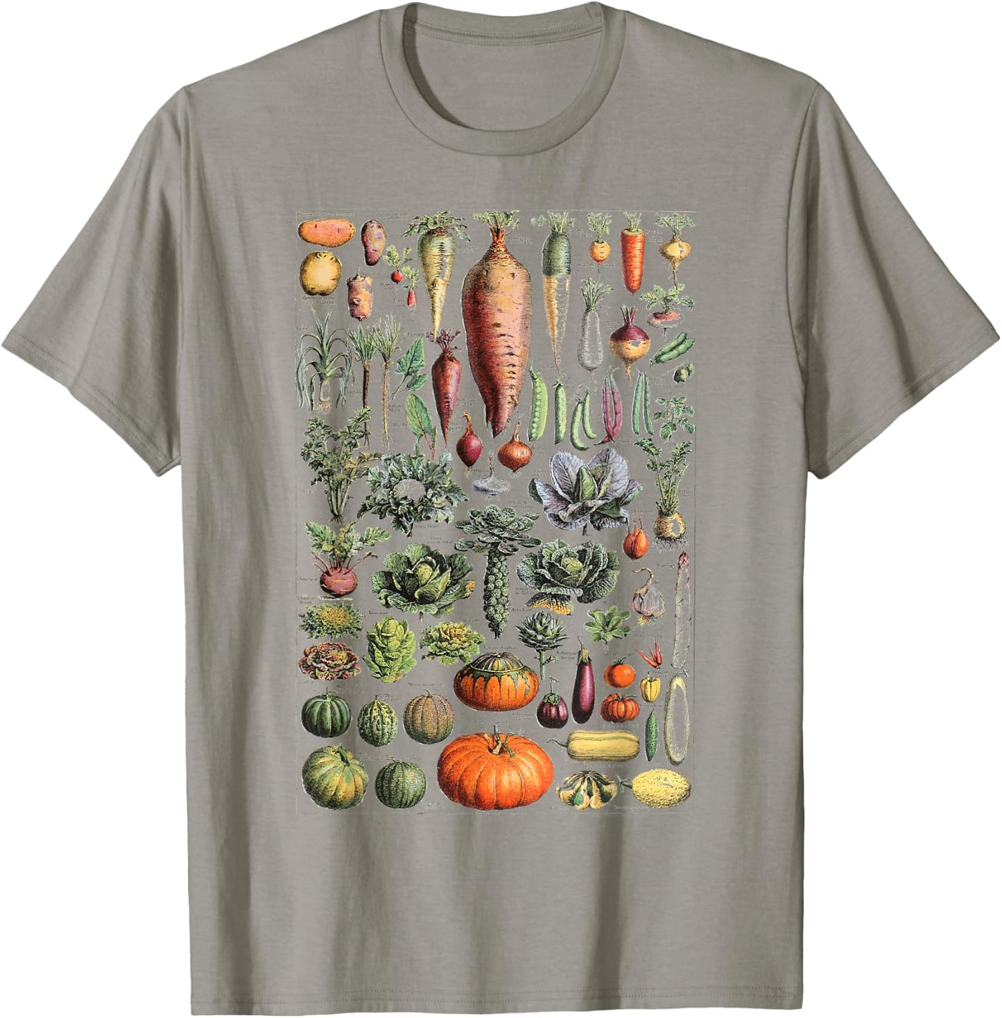 Kitchen Vegetable Identification Reference Table T-Shirt - T-Shirt | Sand