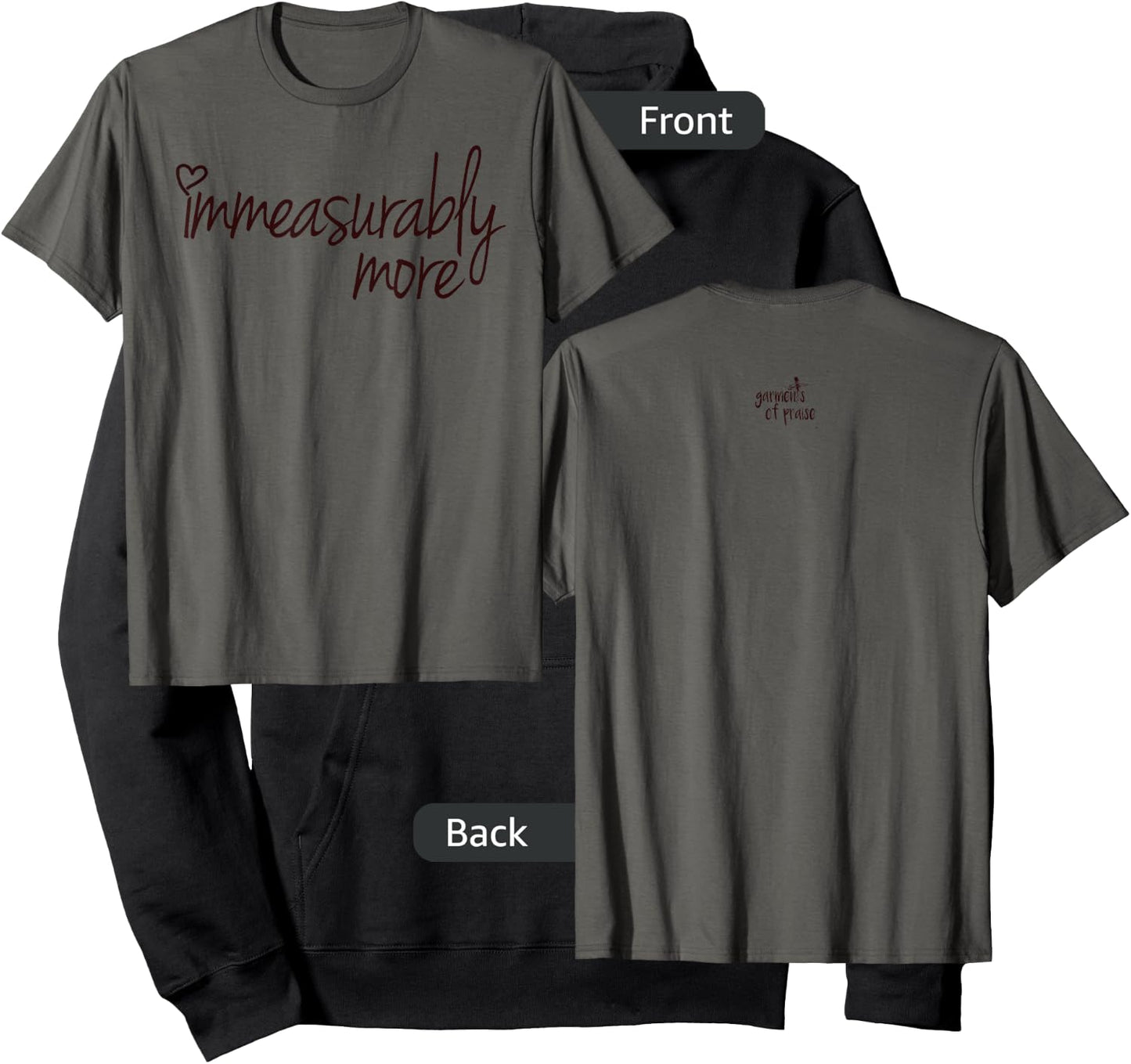 Ephesians 3:20 - Immeasurably More - Inspirational Christian Hoodie - Hoodie | Black