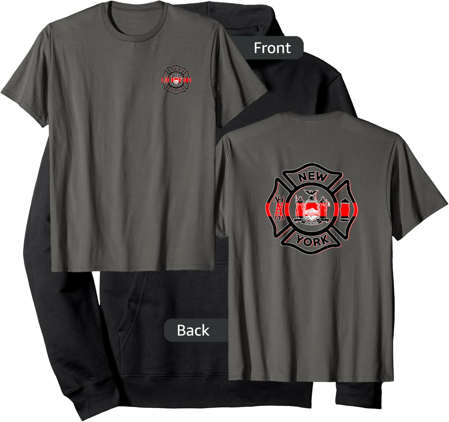 New York Fire Police Department Firefighters Firemen Hoodie - Hoodie | Black
