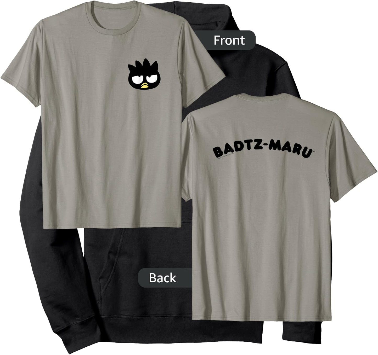 Badtz - Maru Front and Back Logo Shirt Hoodie - Hoodie | Black