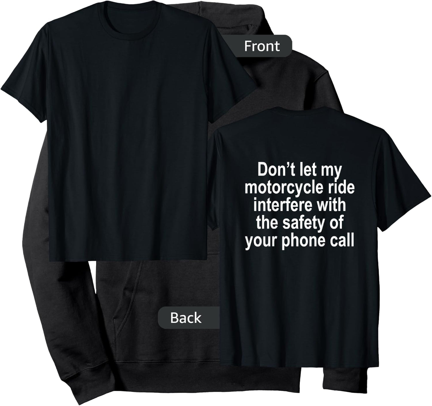 Don't let my Motorcycle Ride Interfere Funny T Shirt Hoodie - Hoodie | Black