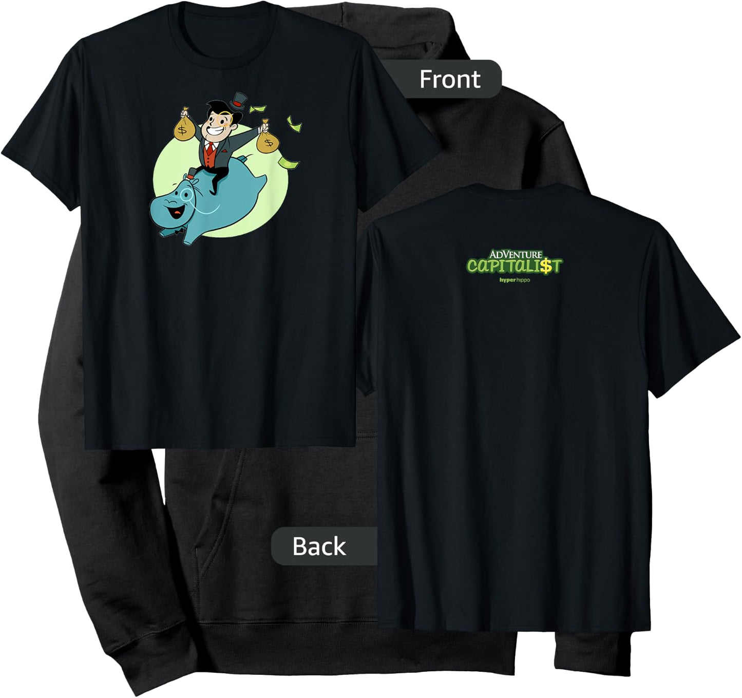 Hip-Hippo Hooray! Hoodie - Hoodie | Black