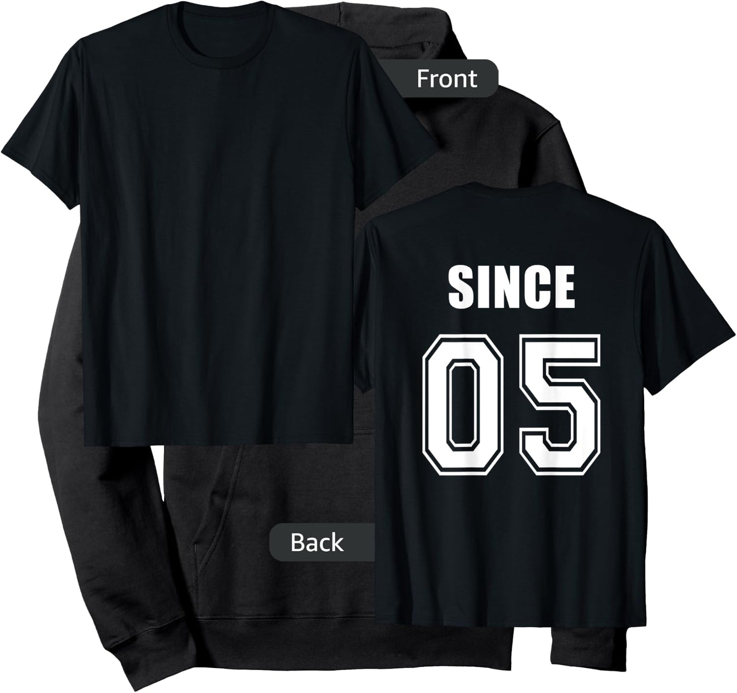 Together since 2005 -couple shirts-Lovers Shirts- King Queen Hoodie - Hoodie | Black