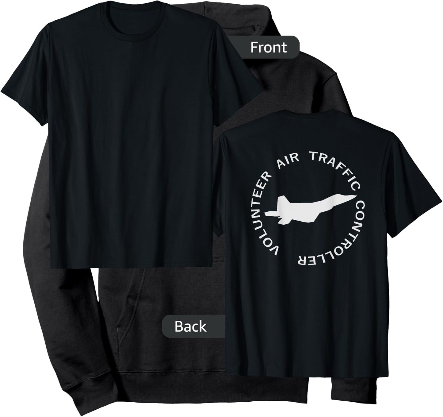 Volunteer Air Traffic Controller (back) Hoodie - Hoodie | Black
