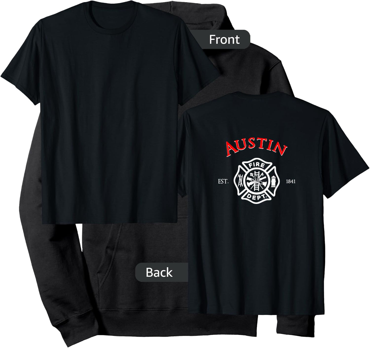 City of Austin Fire Rescue Texas Firefighter Duty Hoodie - Hoodie | Black