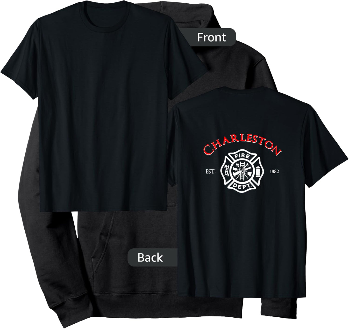 Charleston Fire Rescue South Carolina Firefighter Hoodie - Hoodie | Black