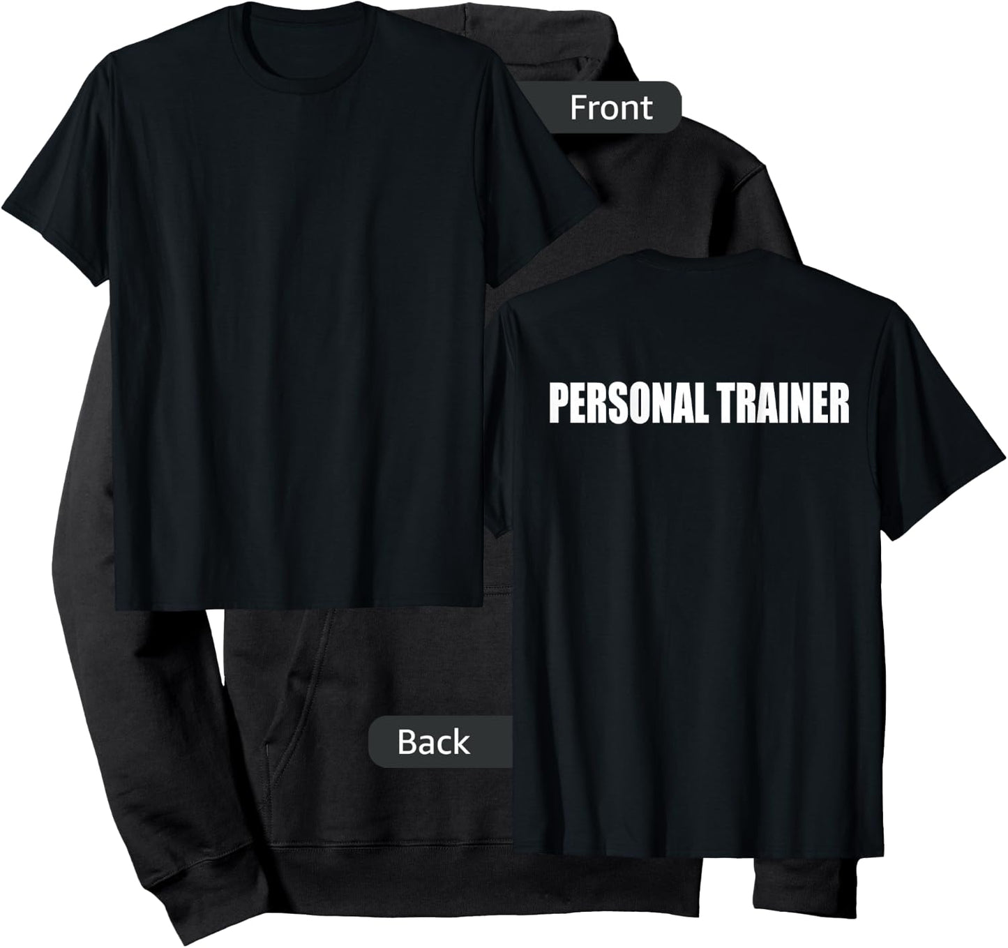 Personal Trainer Shirt - Back Print Hoodie - Hoodie | Black