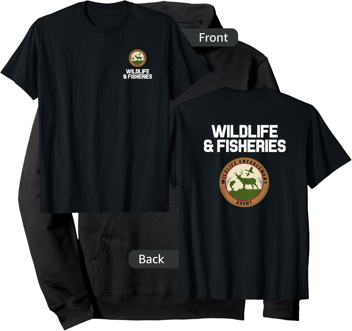 Wildlife Enforcement Officer Agent Uniform Hoodie - Hoodie | Black