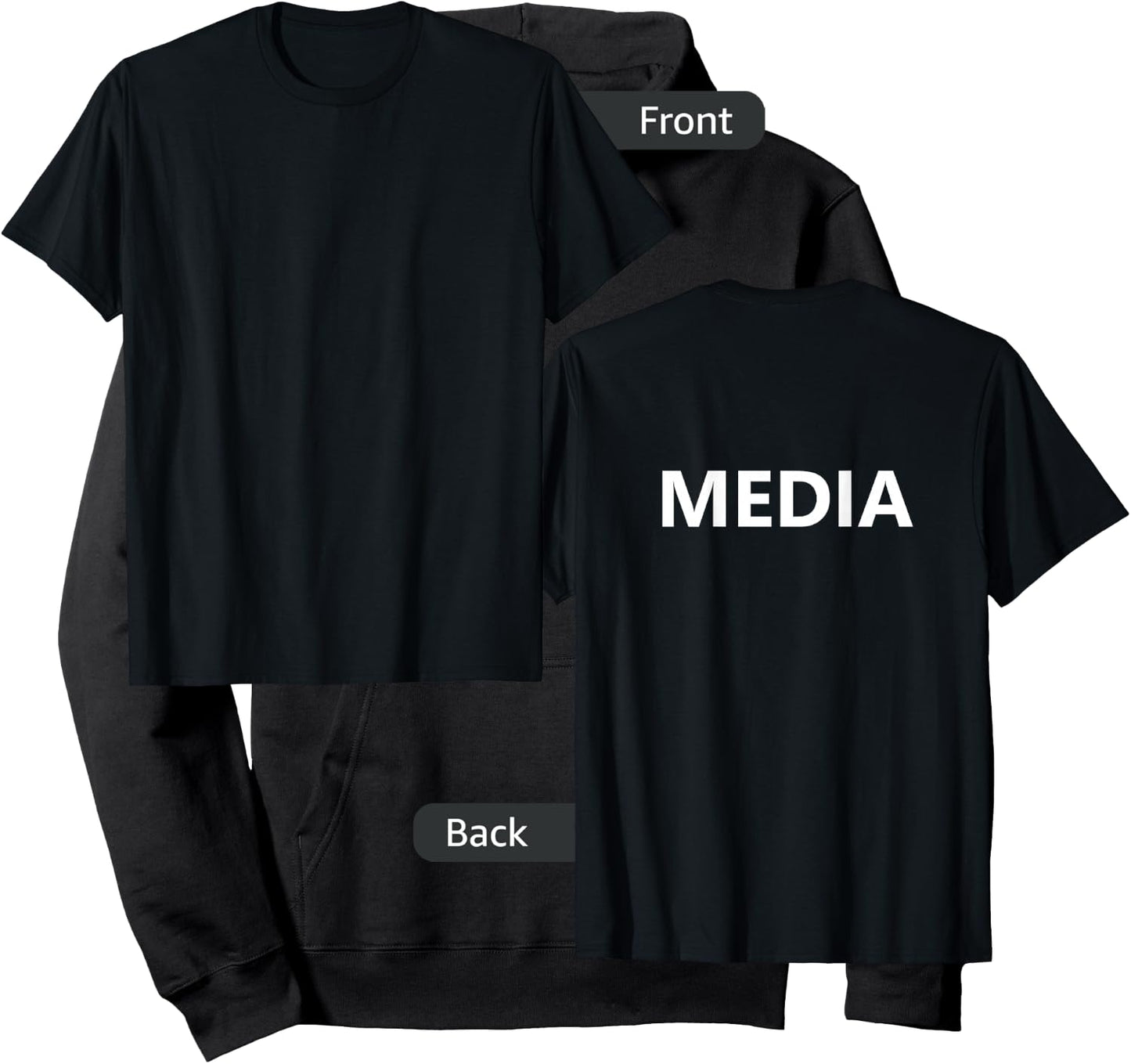 Media Staff Job Camera Guy Reporter Journalist (Back Print) Hoodie - Hoodie | Black
