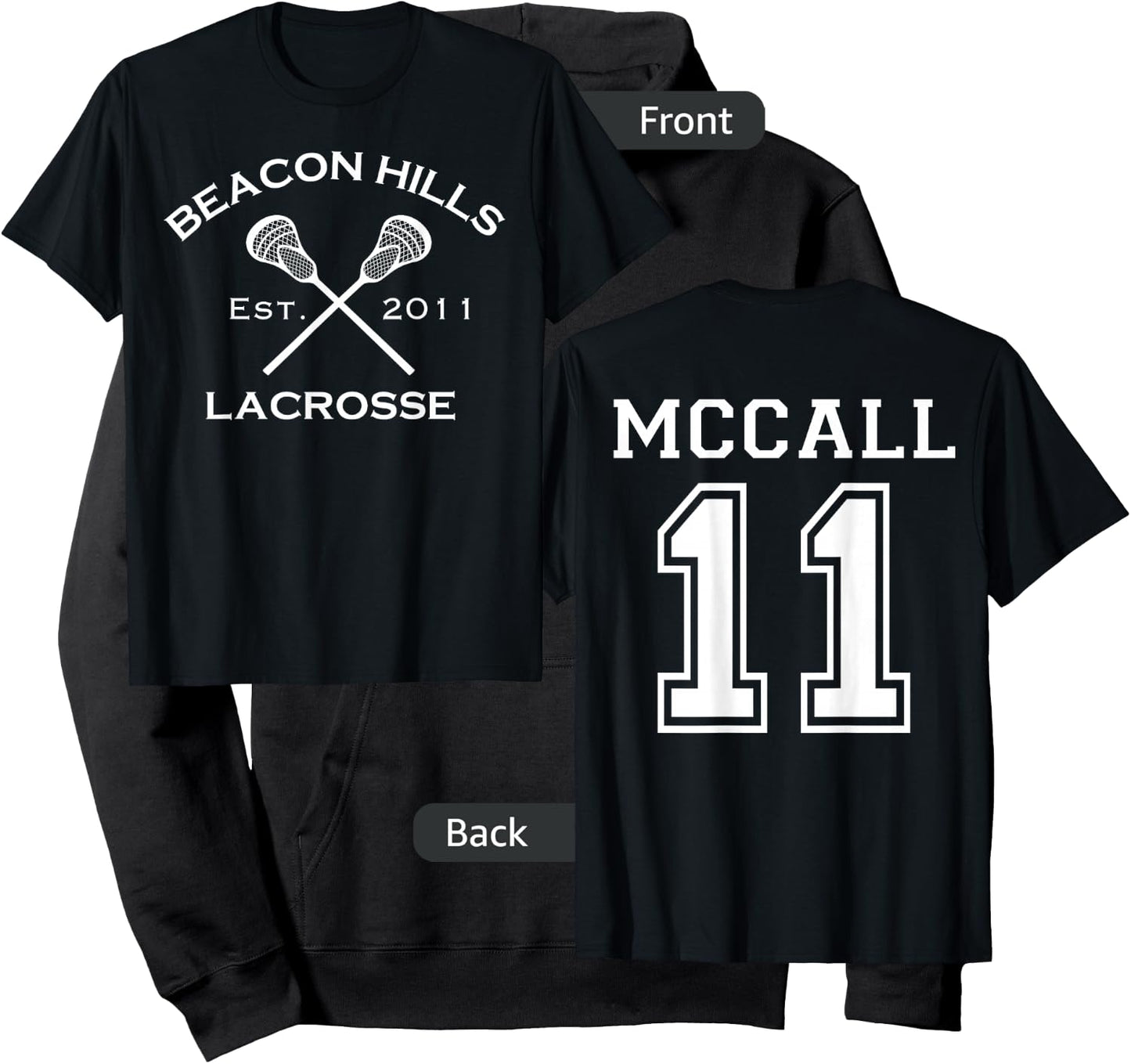 Beacon Hills Lacrosse McCall 11 Teen Wolf Inspired Hoodie - Hoodie | Black