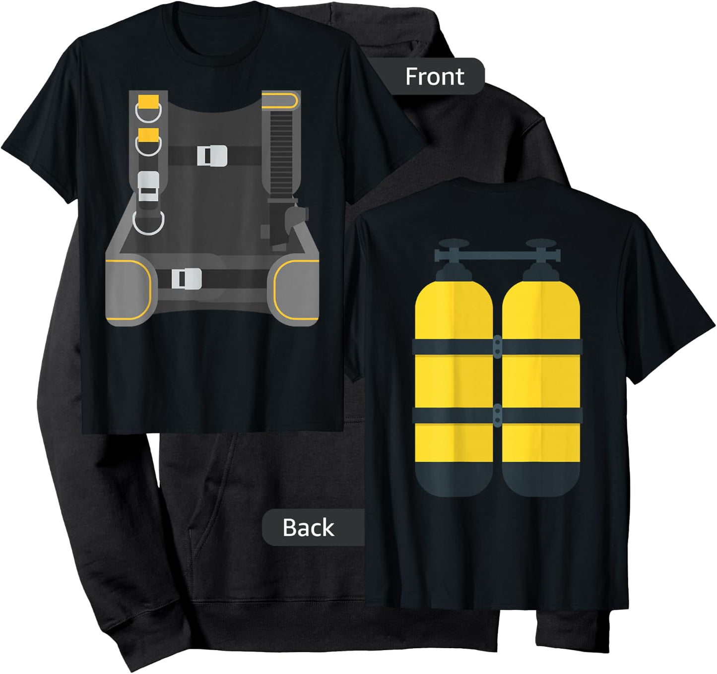Scuba Diver Costume Last Minute Halloween Hoodie - Hoodie | Black