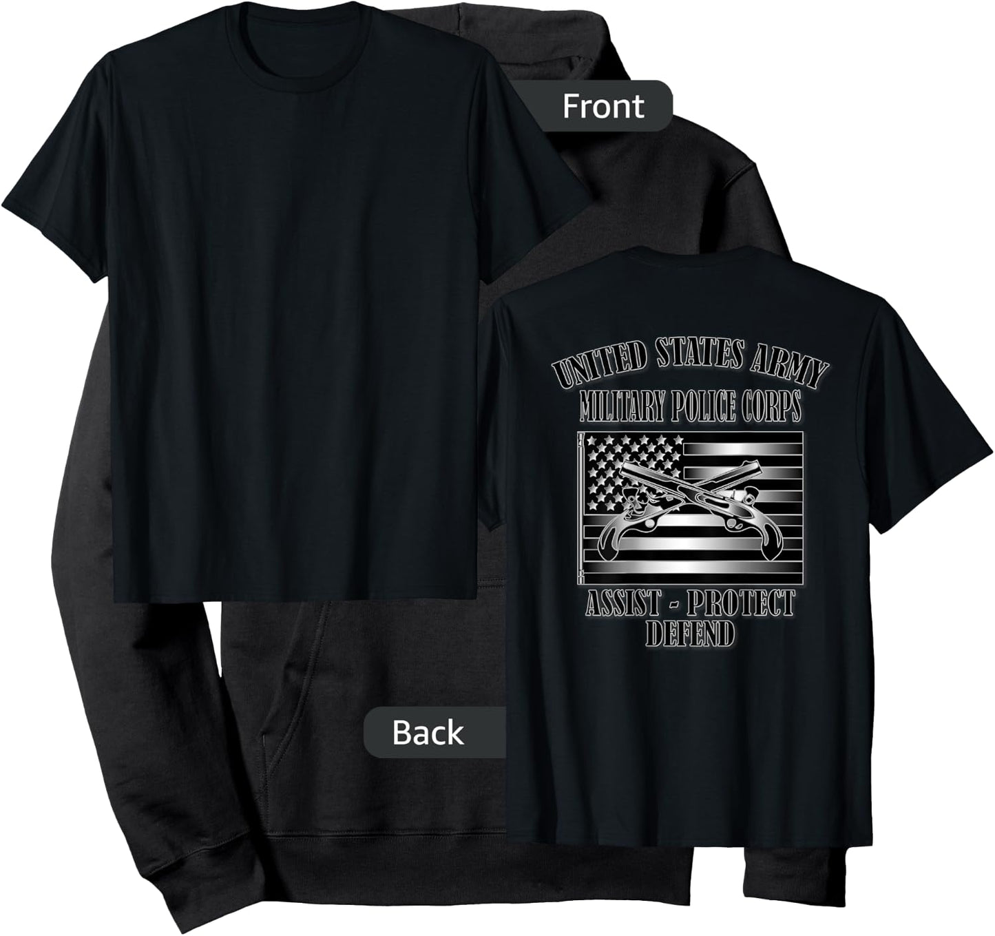 U.S. Army Military Police Corps (Back Design) Hoodie - Hoodie | Black