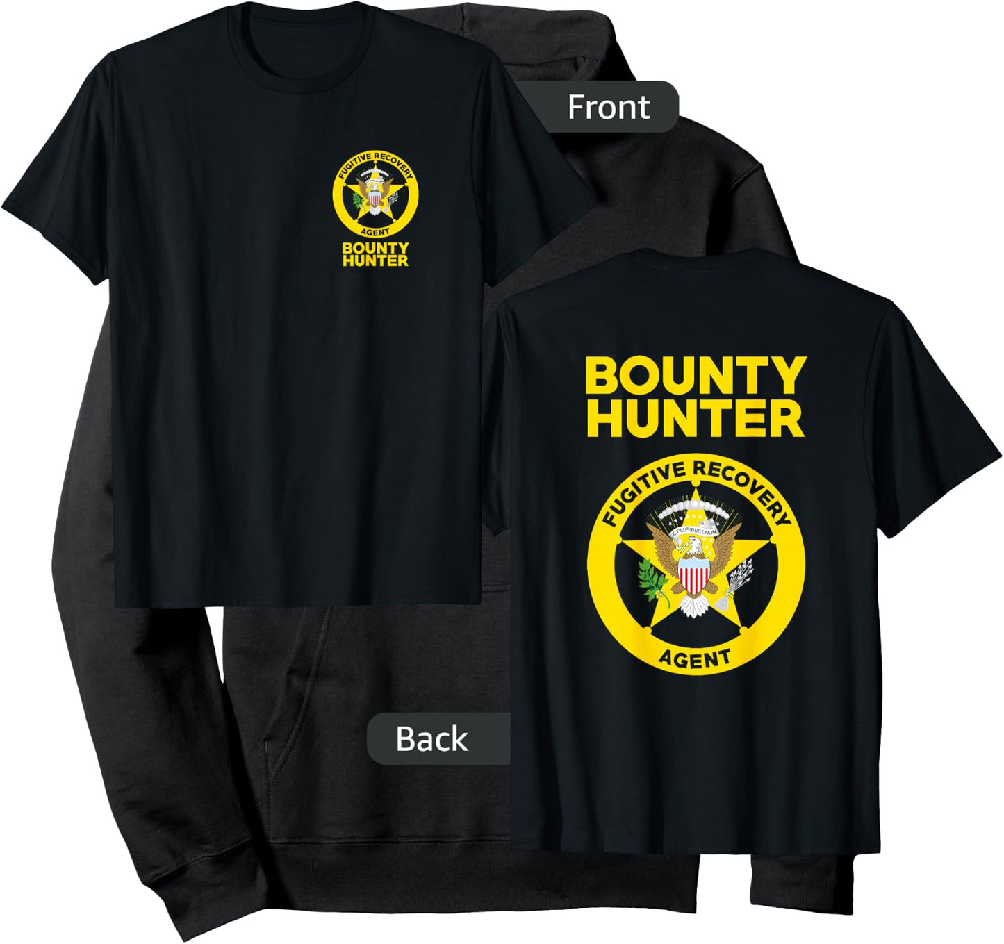 Bounty Hunter Fugitive Recovery Agent Bail Bondsman Duty Hoodie - Hoodie | Black