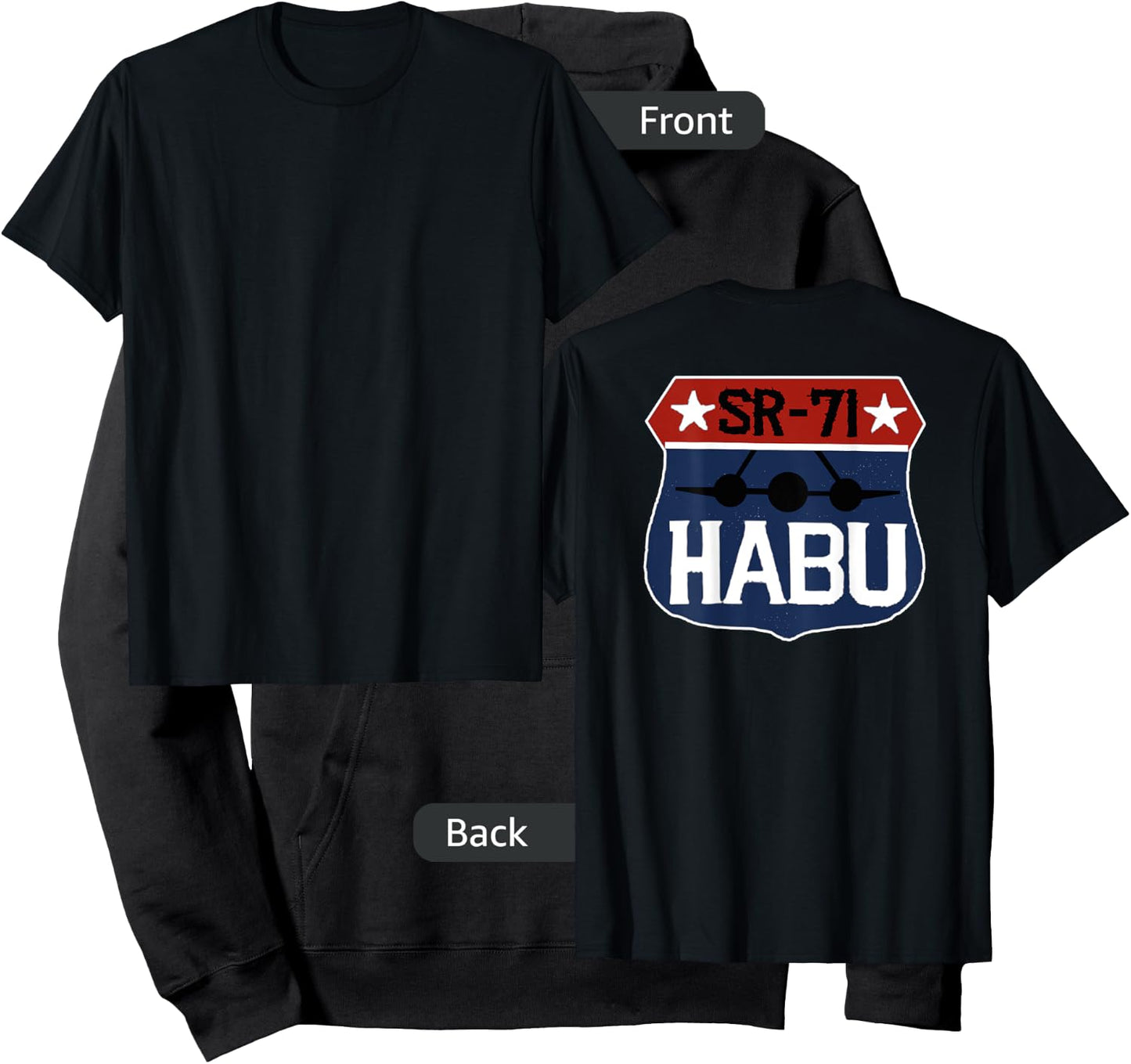 SR-71 Blackbird Distressed HABU Hoodie - Hoodie | Black