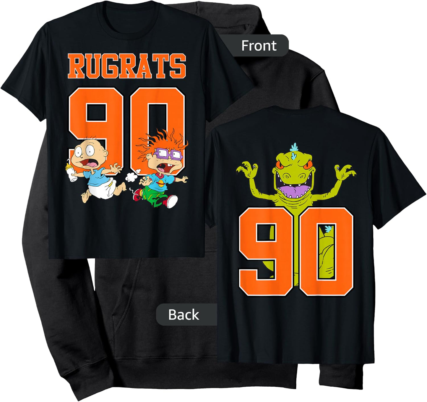 Rugrats Classic Basketball Jersey Tommy, and his Friends Small Hoodie - Hoodie | Black