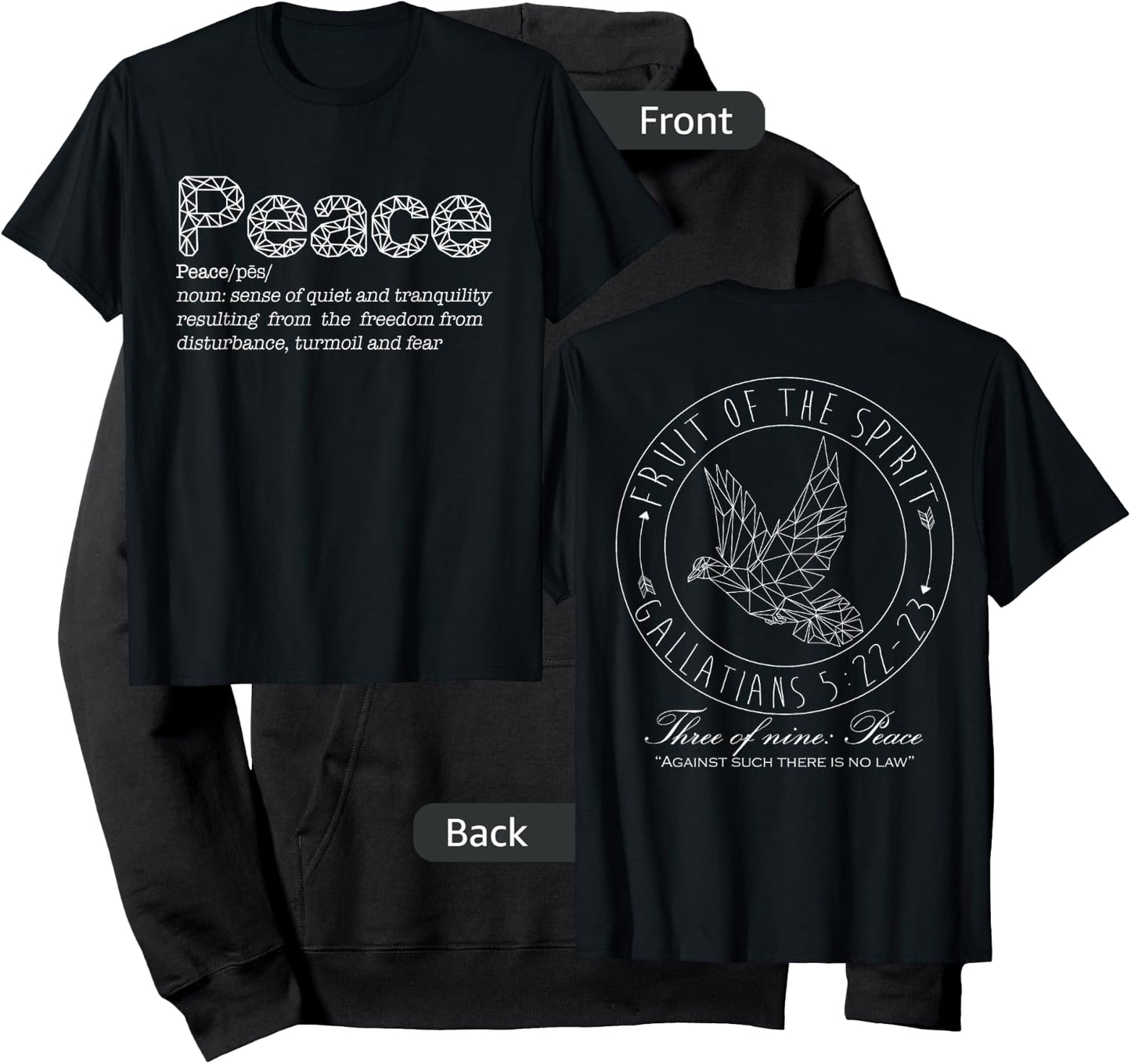 Christian Graphic Peace Hoodie - Hoodie | Black