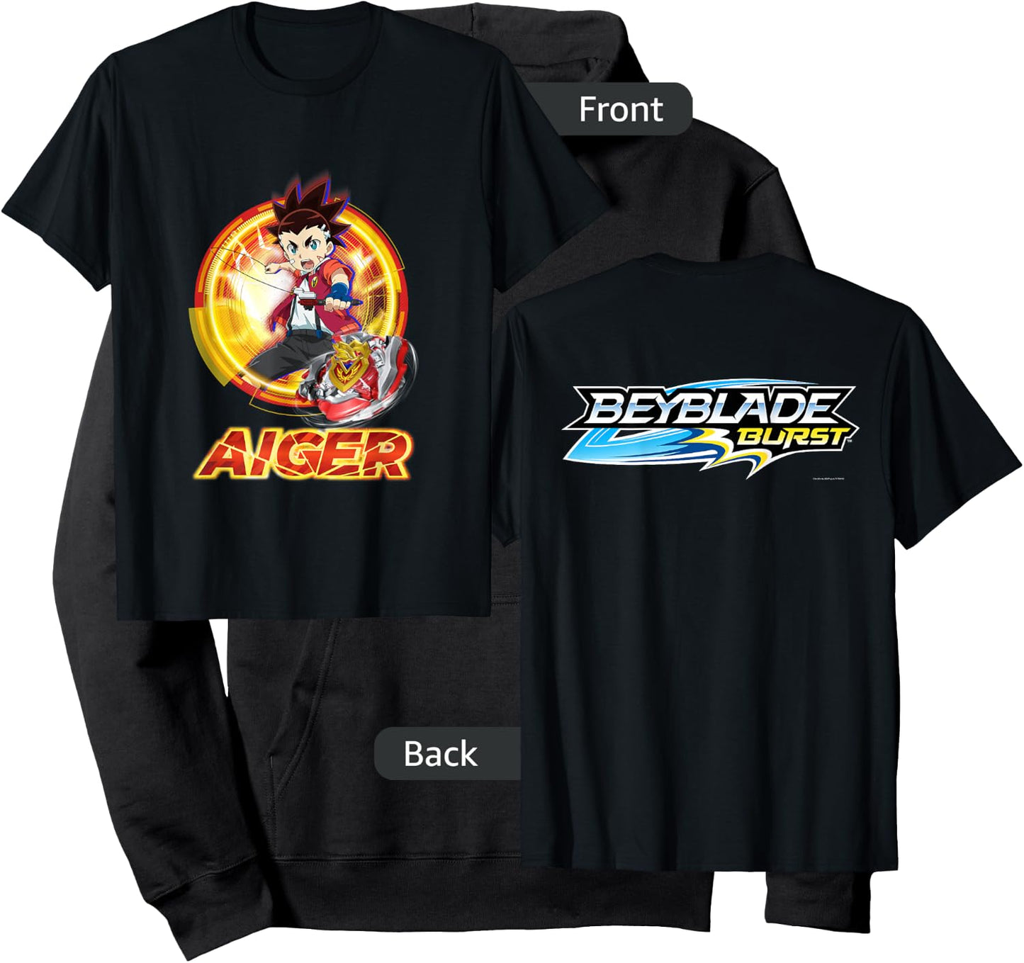 Beyblade Burst Turbo Aiger Hoodie - Hoodie | Black