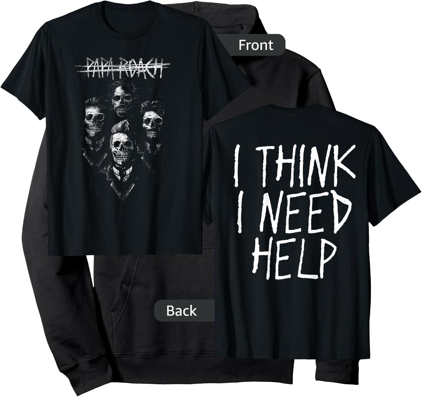 Papa Roach - Official Merchandise - I Need Help Portrait Hoodie - Hoodie | Black