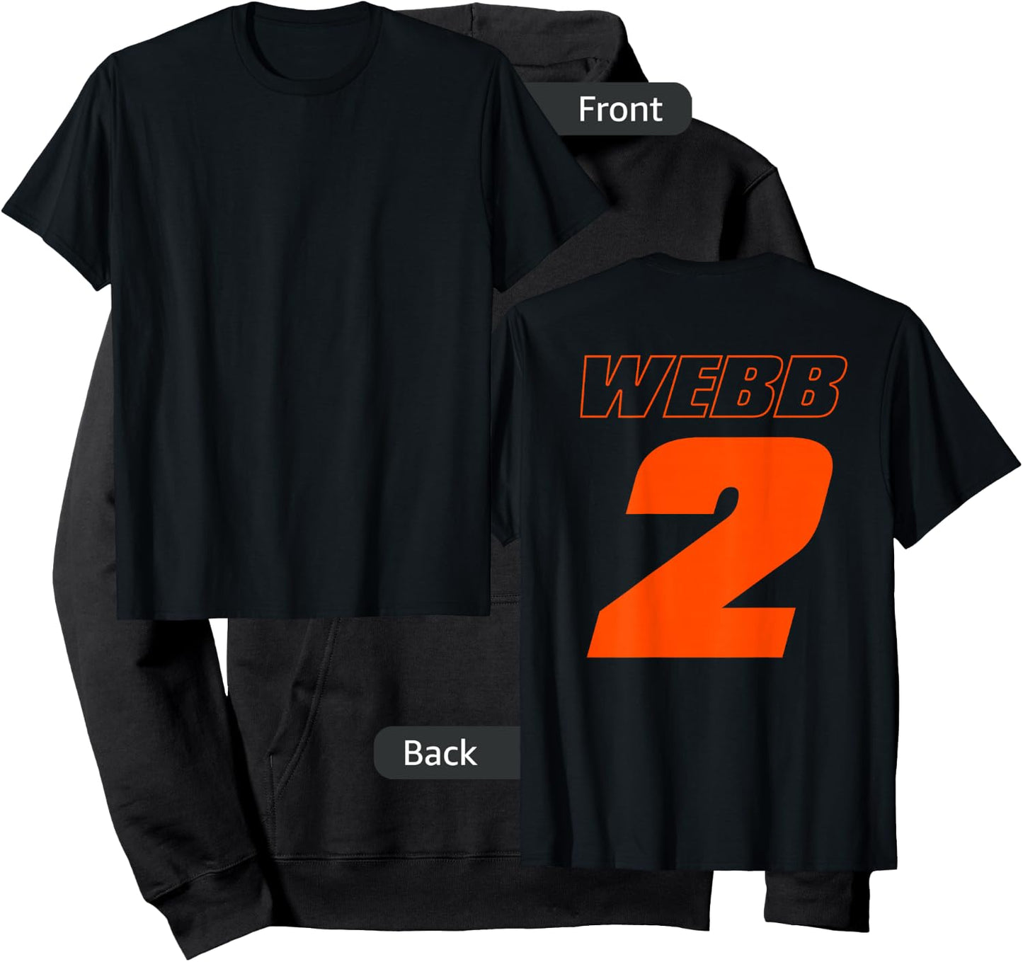 Motocross and Supercross Number 2 Shirt Cooper #2 Webb Hoodie - Hoodie | Black