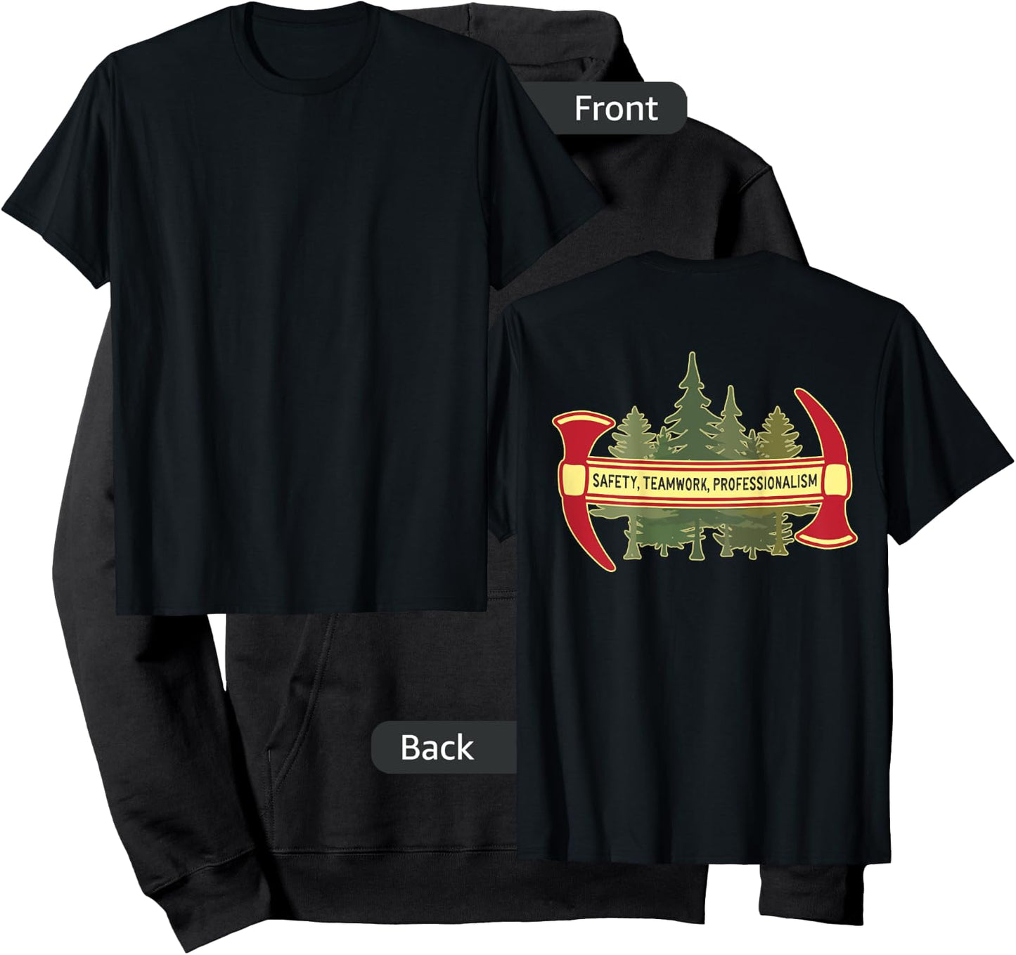 DESIGN ON BACK - Hotshot Motto Wildland Forest Firefighter Hoodie - Hoodie | Black