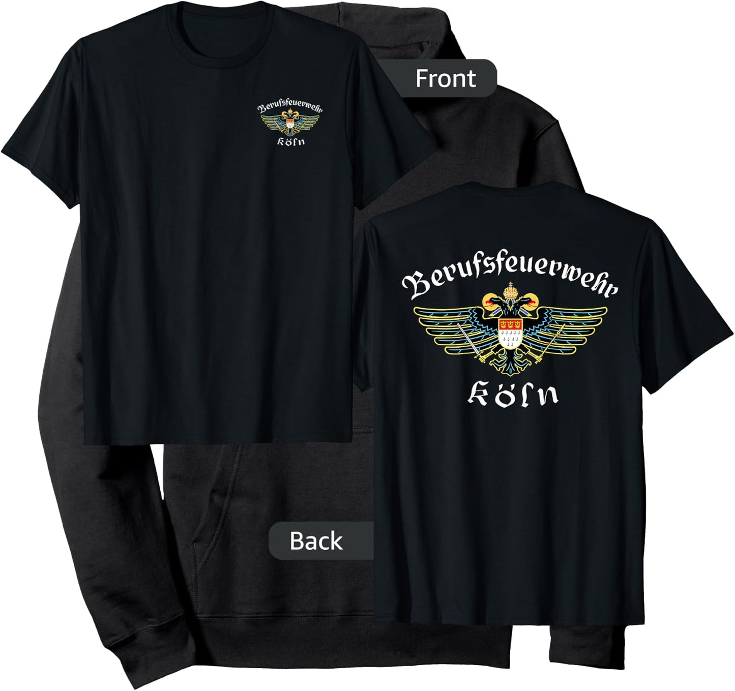 mechaproject Men's Cologne Germany Koln Fire Department Firefighter Hoodie - Hoodie | Black