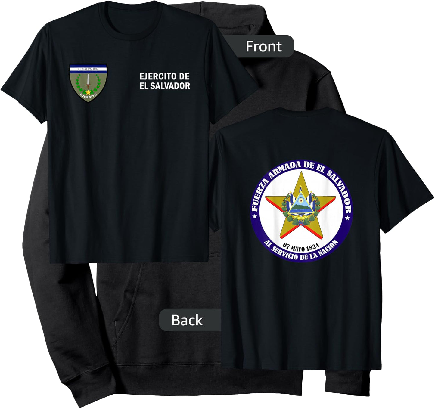 Fuerza Armada El Salvador Army - Ejercito de El Salvador Hoodie - Hoodie | Black