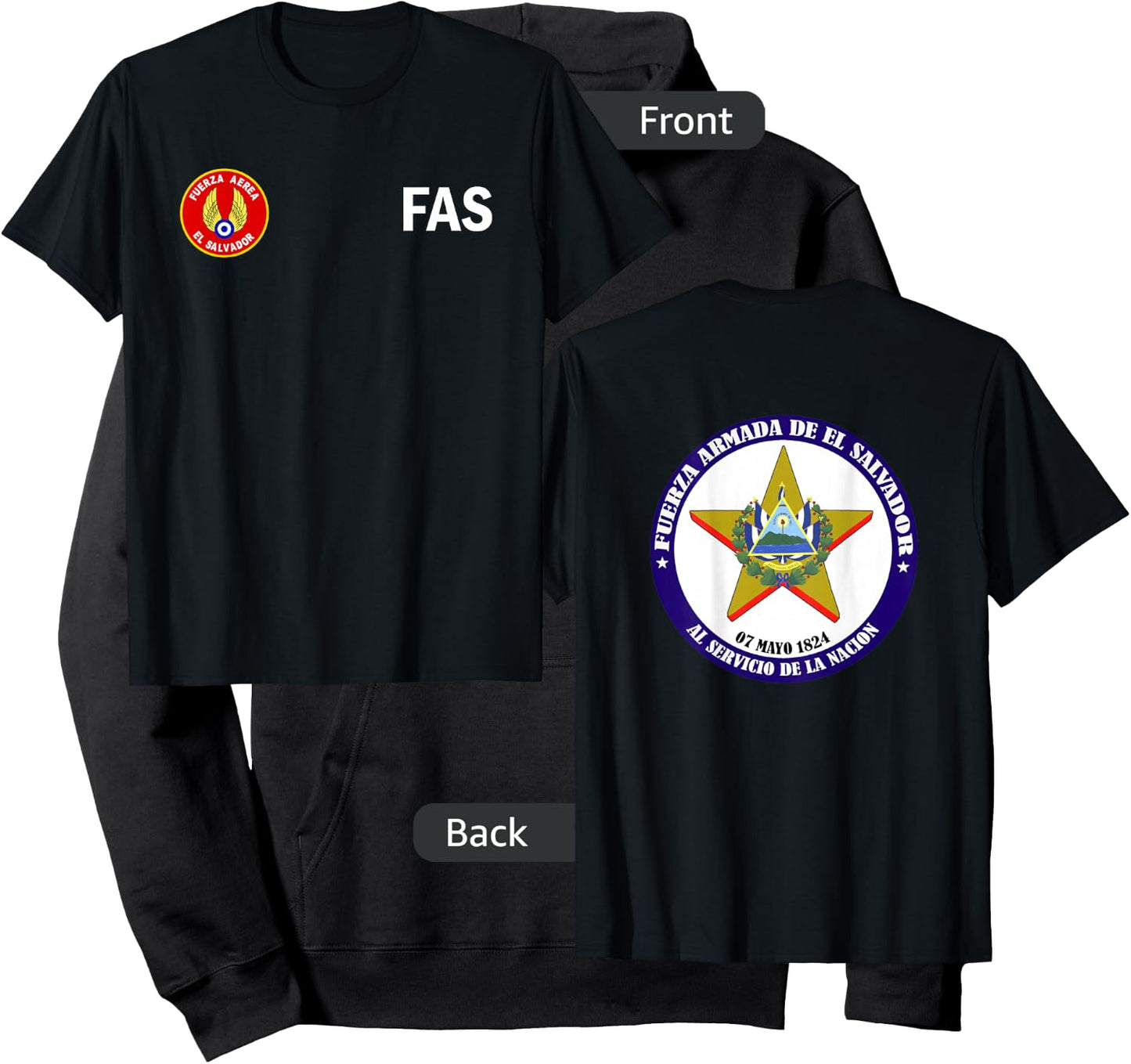 Fuerza Armada El Salvador Army - Fuerza Aerea de El Salvador Hoodie - Hoodie | Black