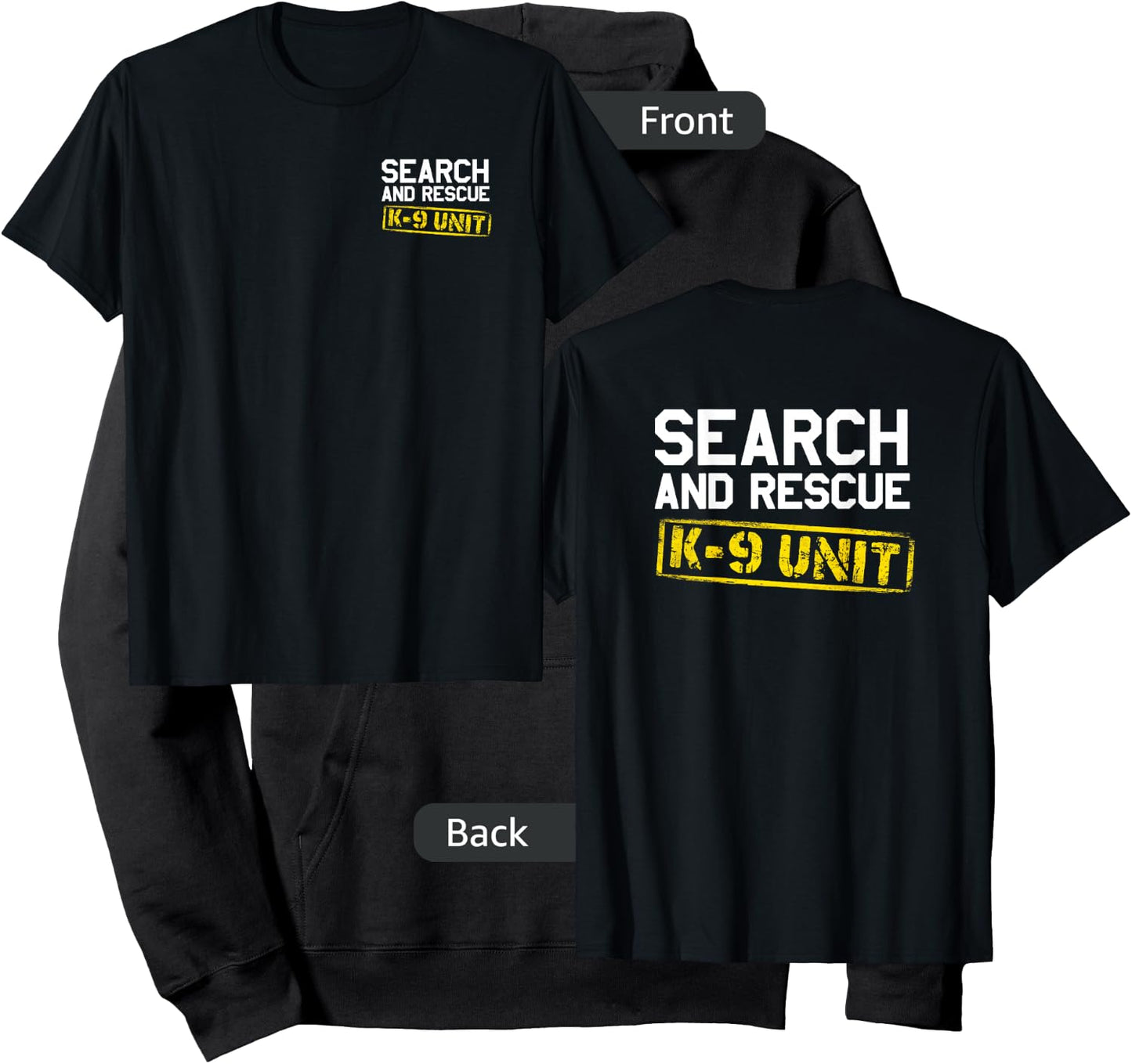 K9 Thin Orange Line Search & Rescue SAR K-9 Team Hoodie - Hoodie | Black