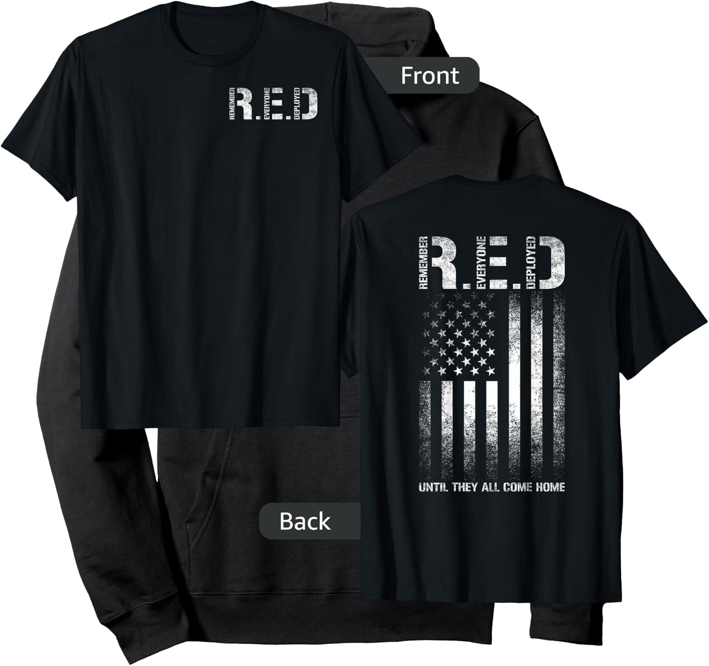R.E.D Friday - US Military & Veteran Hoodie - Hoodie | Black